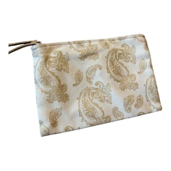 Cream and Gold Cosmetic Accessory Bag - Picture 2 of 3